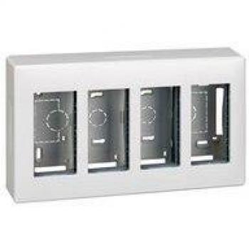 Caja Superficie SIMON 500 Cima 4 Módulos Blanco 340870203