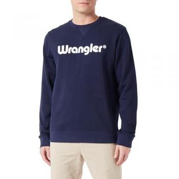 Felpa Wrangler 112350539 Logo Navy Extra Grande