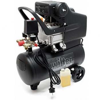 Compressore da 24 litri con ruote e motore da 1,1 kW per aria compressa