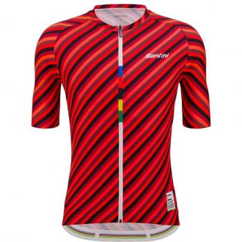 Maglia Santini X UCI Imola 1968 Manica Corta Rosso Nero Classic Fit M