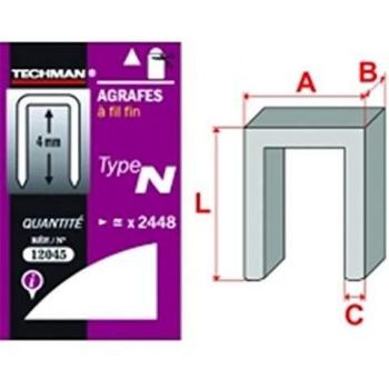 Techman Agrafes 6mm Type N