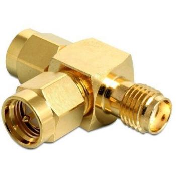 Delock SMA Stecker > SMA Stecker > SMA Buchse T-Stück