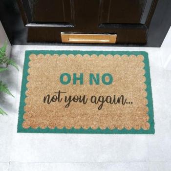 Artsy Mats Oh No Not You Again Blue Scallop Doormat – 60 × 40 cm (Brown)