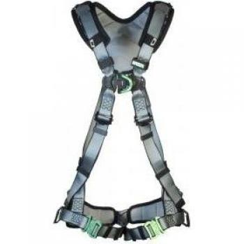 MSA XL V‑Fit Back/Chest Bayonet Harness – Black (19208)