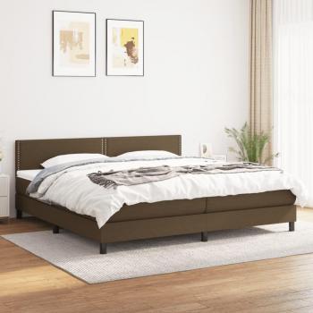 Cama Maravilla Marrón Oscuro 200x200 – Sistema Box Spring + Tela
