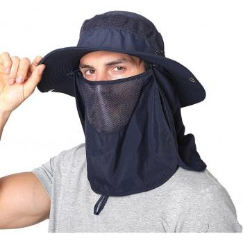 CAMOLAND Mesh Hiking Cap with Face and Neck Protection