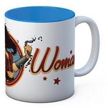 Taza Wonder Woman Rompiendo Cadena DC Bombshells