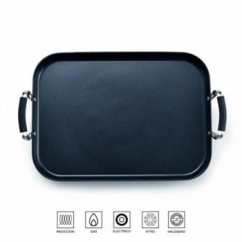 Plancha teppanyaki 32x23cm aluminio forjado inducción BERGNER