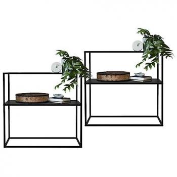 Estantes de Metal Negro para Macetas