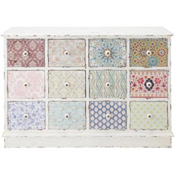Maisons du Monde Bureau Rangement 12 Tiroirs Blanc Cassé