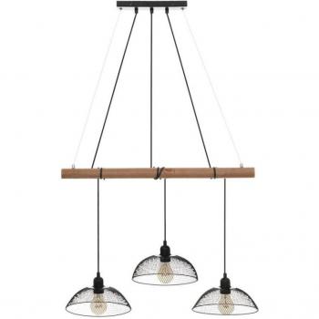 Lampada a sospensione 70 cm Timmy in metallo nero Atmosphera