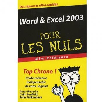 Word & Excel 2003 Mini Référence Pour Les Nuls