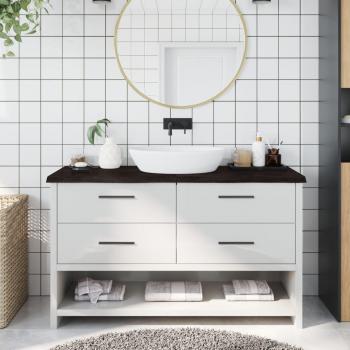 Bancada de Lavabo VidaXL Madeira Tratada Castanho