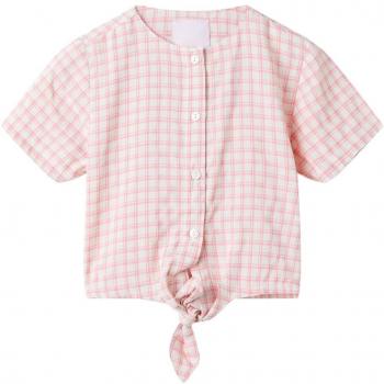 Camiseta Infantil Bege 116 vidaXL