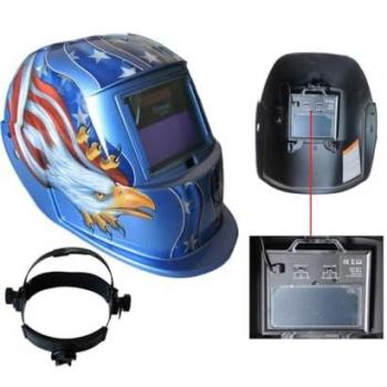 Maschera Traesio para Soldar: Casco de Herrero con Cristal Líquido 92x42 mm