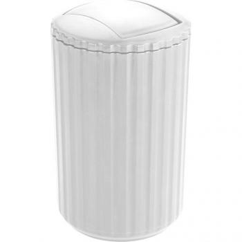 Poubelle en plastique Minas 3L blanc