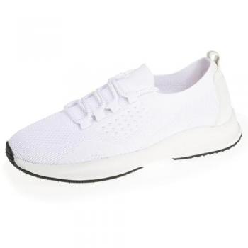 Isotoner Baskets $AMZ4 Blanche Femme Confortée