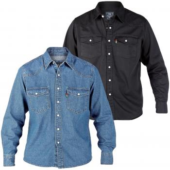 Camisa de Hombre D555 Londres Azul 8XL Manga Larga
