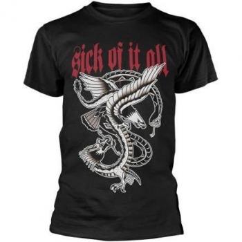 Sick Of It All Shirt Unisex Adulto Aquila S in Nero