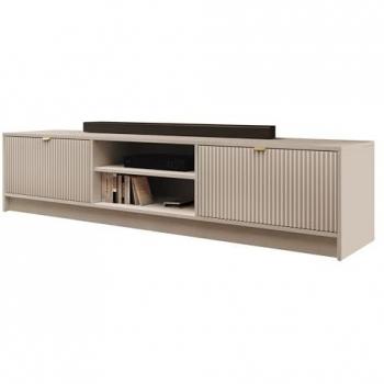 Tavolino da TV Comfivo Modello Larmire 104, Tinta Beige, Dimensioni Totali 180x40x40 cm