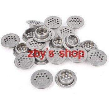 20pcs Stainless Steel 29mm Cabinet Air Vent Louvers