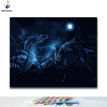 Dragon in the Dark DIY Paint by Numbers