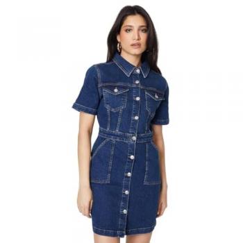 Women’s Indigo Denim Mini Dress – Size 14