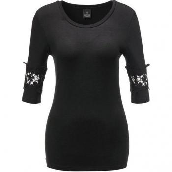 MADELEINE Elegantes Halbarmshirt mit Spitze