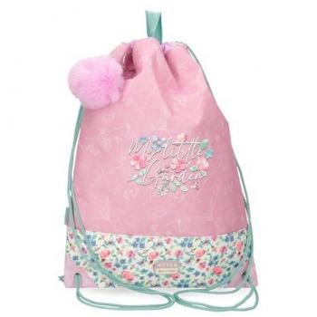 My Little Garden Mochila Saco con Cierre Fruncido y Diseño Floral