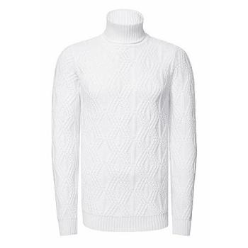 Rusty Neal Grobstrick Rollkragenpullover in Beige, Größe XL