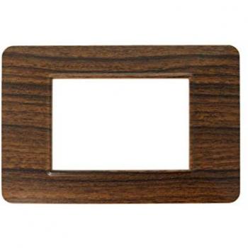 Placca 3 posti Radica Compatibile Vimar Plana 3M Tecnopolimero