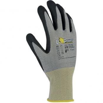 U-Power Rumba Gants de sécurité 12 paires, gris nylon nitrile (9/L) – résistance optimale