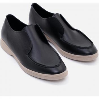 Schwarze Loafer ISSA Plus mit hohen Einsätzen