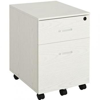 Vinsetto Lockable 2-Drawer Office Filing Cabinet with Wheels