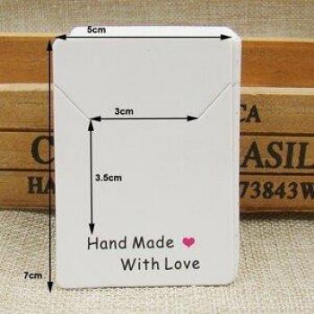 Tarjetas Blancas Kraft para Collares 200 Uds