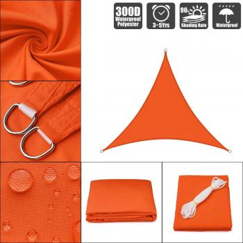 Toldo de Sombra Naranja 300D Resistente para Patio y Jardín