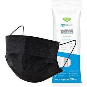 Mascarilla Quirúrgica de 3 Capas QD HEALTH Filtración 98% Color Negro