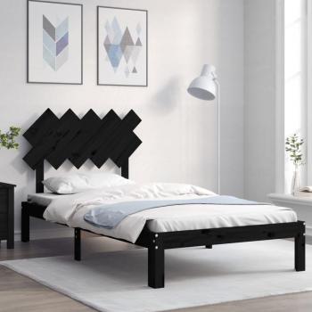 Giroletto in Legno Massello Nero 100x200 cm