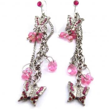 Butterfly Blush Earrings, Les Trésors De Lily J7112