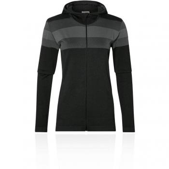 Asics Damenjacke Seamless Grau Schwarz Größe M