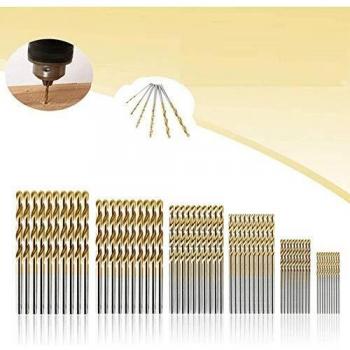 Spiralbohrer MOHOO 60‑Pack HSS – Universal-Bohrerset für Holzkern, Kunststoff & Metall