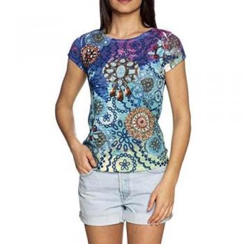 Maglietta Donna Fantasia Turchese & Viola