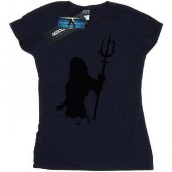 Mono-Silhouetten T-Shirt Aquaman für Frauen, Baumwolle