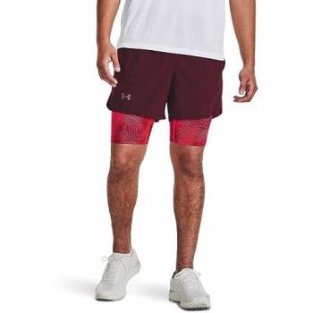 Pantaloni Sportivi 2-in-1 Under Armour Launch 5'' Rosso XXL