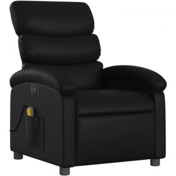 Fauteuil TV Inclinable avec Fonction Massage Noir