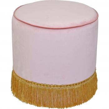Home affaire Hocker, Samt, rosa, 1 Stück