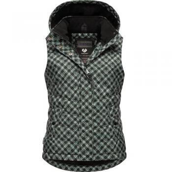 Ragwear Hesty Print Steppweste für Damen in grau-grün, S