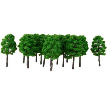 Lot of 20 HO N Scale Model Trees 1:150 7cm