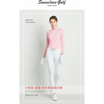 Pantalones de golf elásticos de terciopelo para mujer