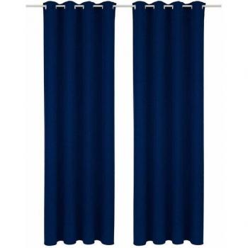 Bruno Banani „Lagan“ Sichtschutzvorhang – 3‑Stück-Set, dunkelblau, Polyester